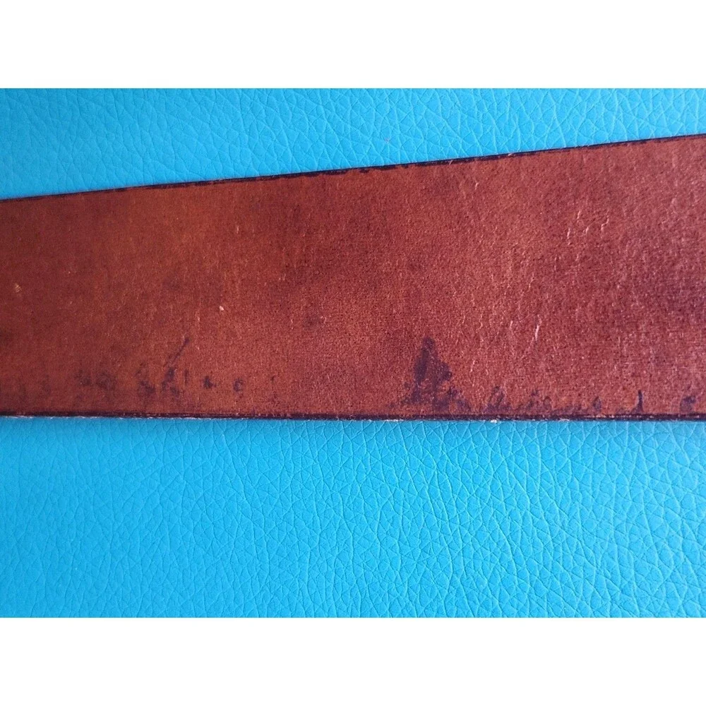 Men's Brown Genuine Leather Casual Dress Belt w/ Silver Tone Buckle 28-32 32in S